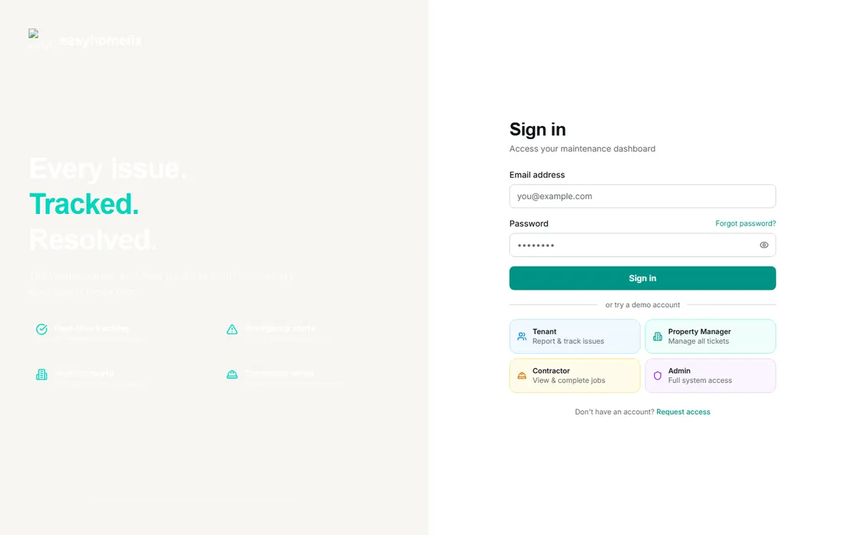 EasyHomeFix — screenshot