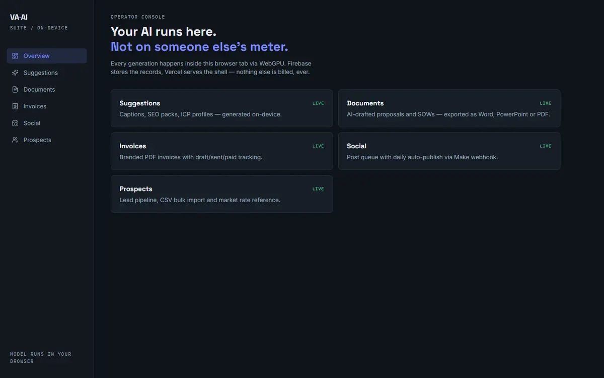 VA AI Suite — screenshot
